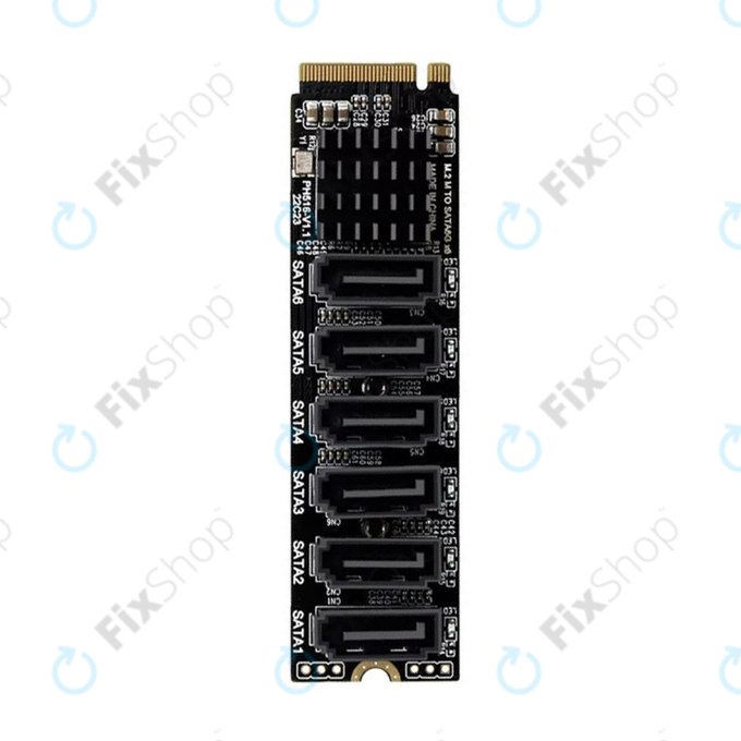 Scheda di espansione M.2 PCIe, 6 porte SATA III