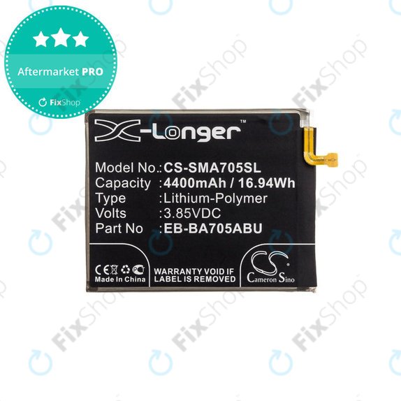 Batteria per Samsung A70 A705F, 4400mAh, Li-Pol, 3.85 V, EB-BA705ABU, HQ