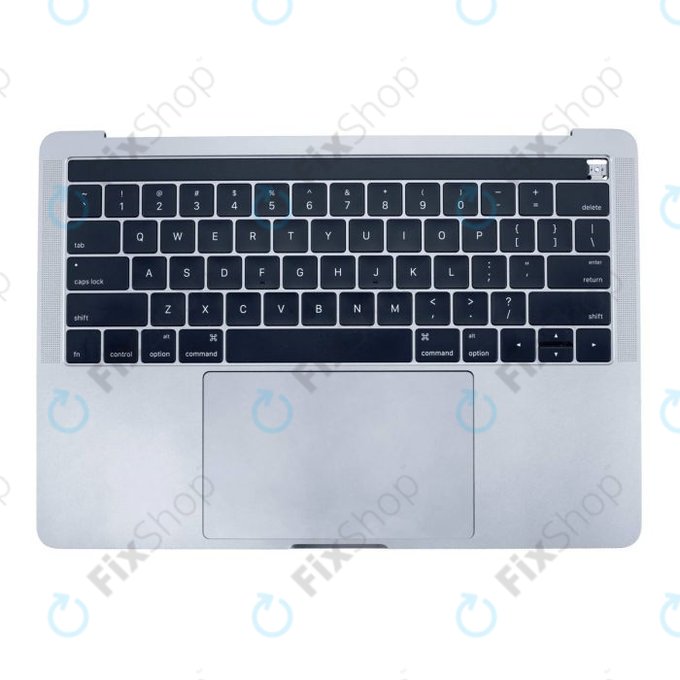 Top case con tastiera US, microfono, trackpad e altoparlanti per MacBook Pro 13" A1706 (Late 2016 - Mid 2017), Silver