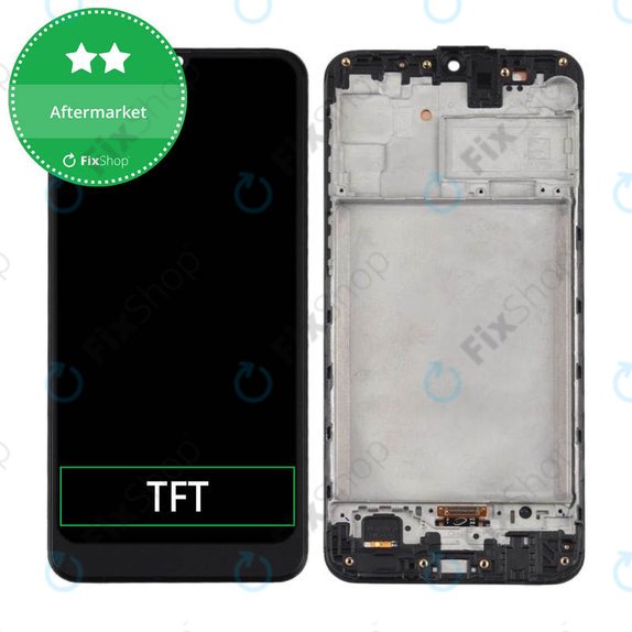 Schermo per Samsung M31 M315F, Space Black, Vetro touch con cornice