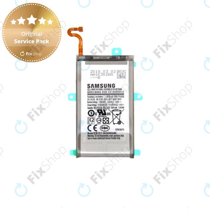 Batteria per Samsung S9 Plus G965F, EB-BG965ABE, GH82-15960A, 3500mAh, Genuine Service Pack