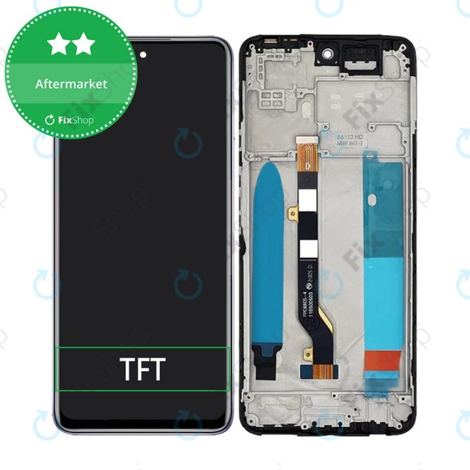 Schermo per Infinix Hot 11S NFC, Polar Black, Vetro touch con cornice