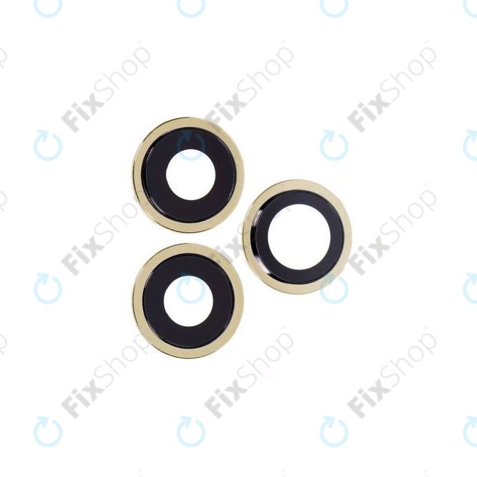 Lente fotocamera posteriore e frame 3 pz per iPhone 12 Pro Max, Gold