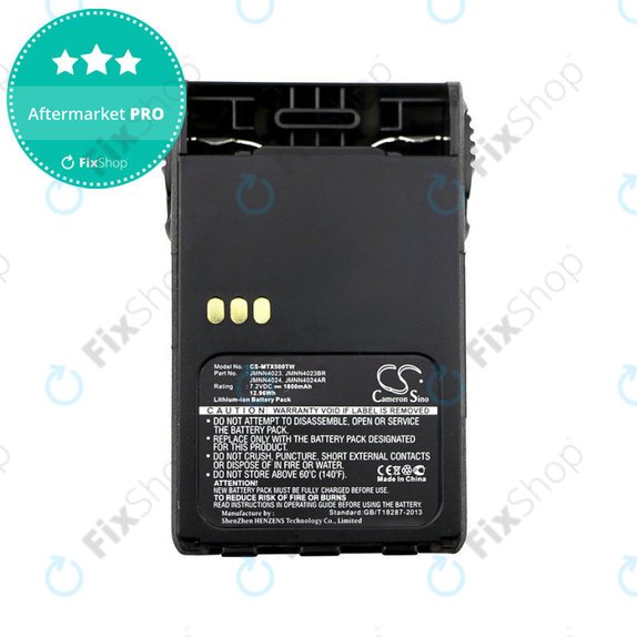 Batteria per Motorola EX500, 560, 600, GP329, 628, 644, PTX760, JMNN4023, Li-Ion, 1800mAh, 7.2V, HQ