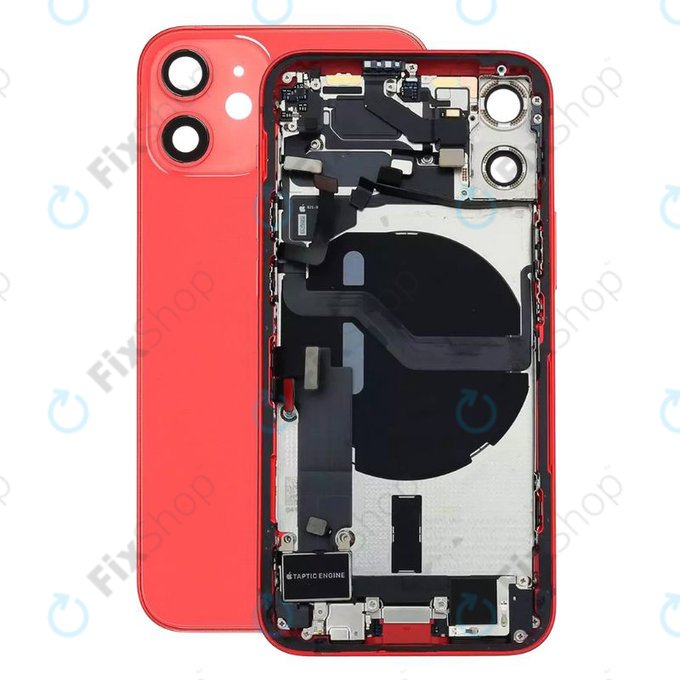 Scocca posteriore con piccoli componenti per iPhone 12 Mini, Red