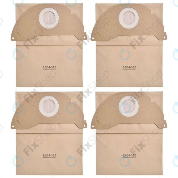 Sacchetto per aspirapolvere, 4 pz. per Kärcher WD 2, MV 2, A-series