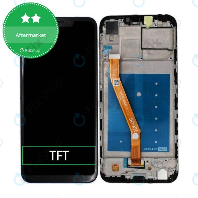 Schermo per Huawei Honor Play COR-L29, Black, Vetro touch con cornice