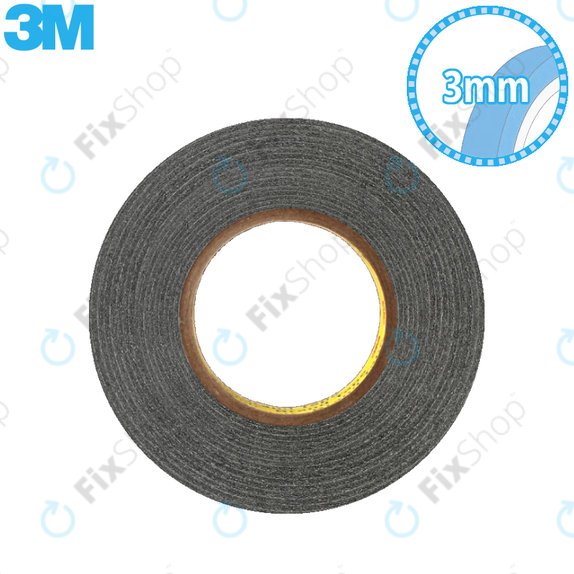 Nastro biadesivo 3M, 3mm x 50m, Black