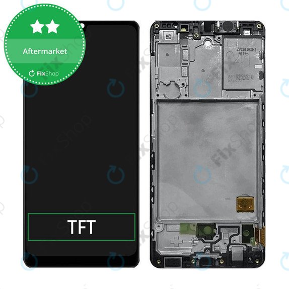 Schermo per Samsung A41 A415F, Prism Crush Black, Vetro touch con cornice
