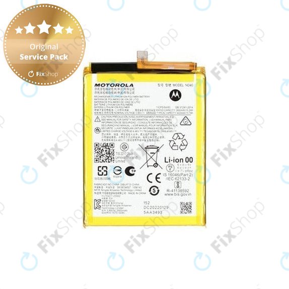 Batteria per Motorola Edge 30 XT2203, ND40, SB18D34507, 4020mAh, Genuine Service Pack