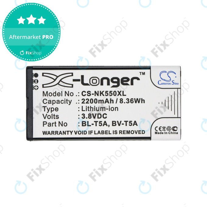 Batteria per Nokia Lumia 730, BL-T5A, Li-Ion, 3.8V, 2200mAh, HQ