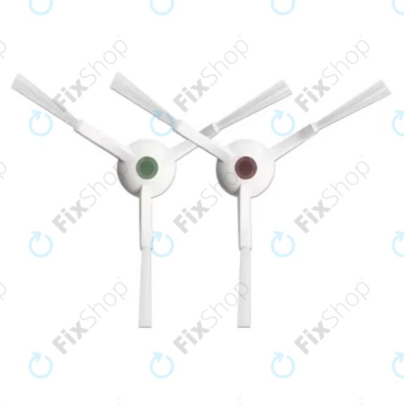 Spazzola laterale per Ecovacs Deebot serie N, serie T, serie Ozmo, serie X, White, 2 pz