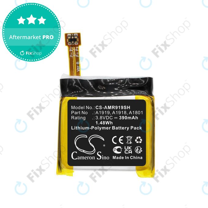 Batteria per Amazfit T-Rex, A1919, Li-Pol, 390mAh, 3.8V, HQ