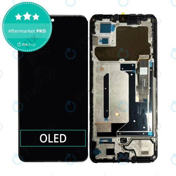 Schermo OLED per ZTE Axon 30 5G A2322, A2322G, Black, Vetro touch con cornice