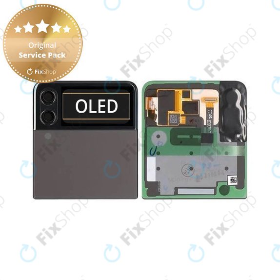 Schermo per Samsung Z Flip 3 F711B, Phantom Black, Vetro touch con cornice, External, GH97-26773A, Genuine Service Pack