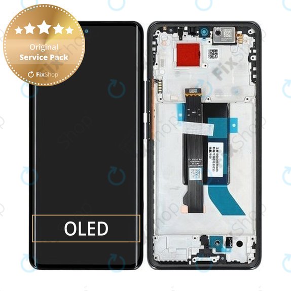 Schermo per Xiaomi Poco X7 24095PCADG, Black, Vetro touch con cornice, 5600010O16P00, Genuine Service Pack