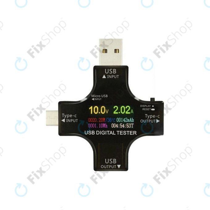 Tester digitale USB con USB-C e USB 3.0, Eversame 2in1