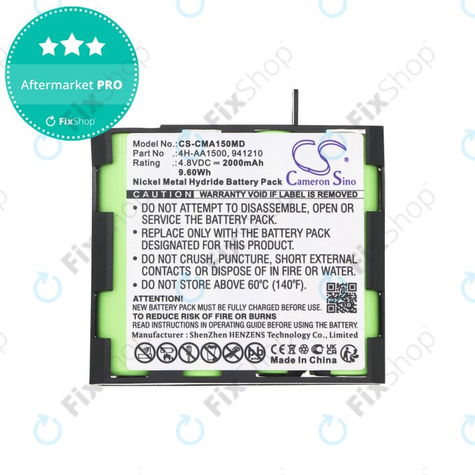 Batteria per Compex MI-Fitness, 941213, Ni-MH, 2000mAh, 4.8V, HQ
