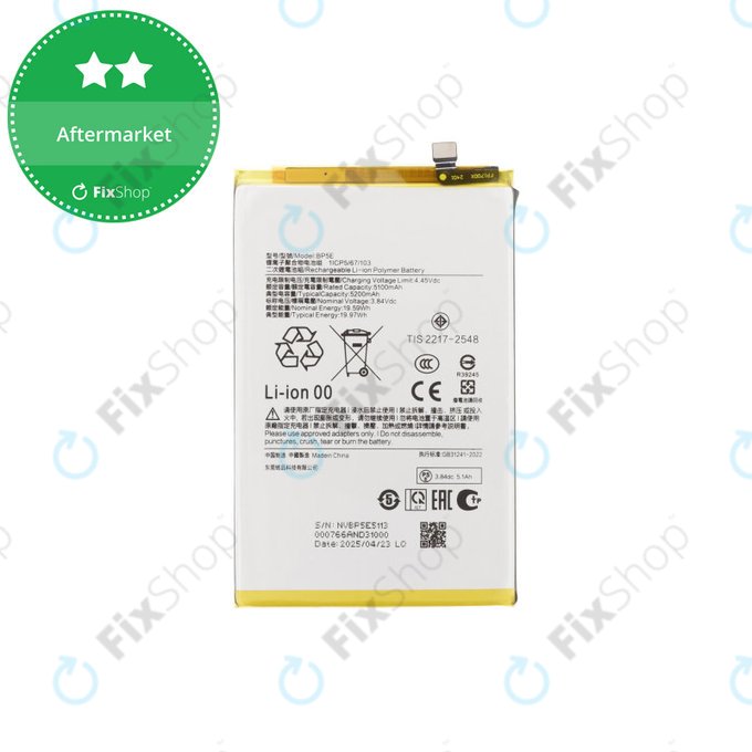 Batteria per Xiaomi Redmi A5 4G, BP5E, 5200mAh