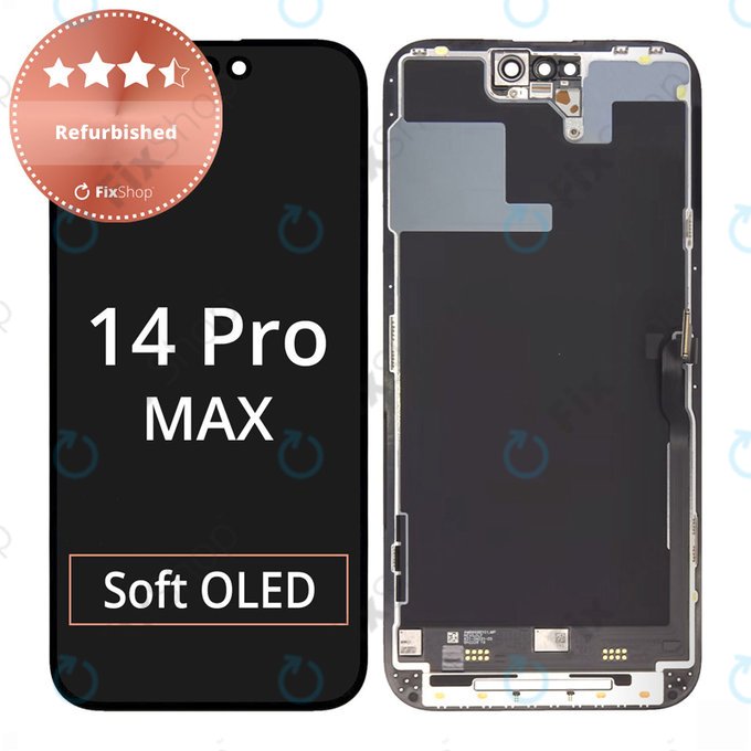 Schermo per iPhone 14 Pro Max, Vetro touch con cornice, Refurbished