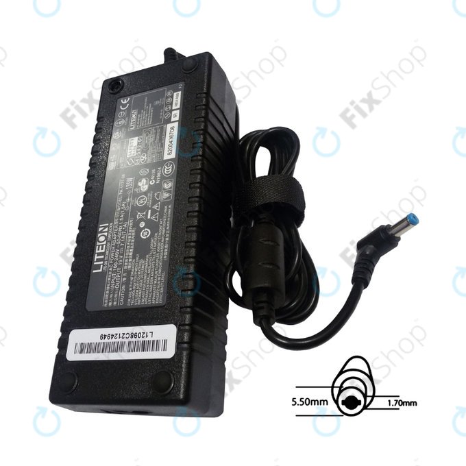 Adattatore di ricarica per Acer, 135W, 19V, Black, 77011164, Genuine Service Pack