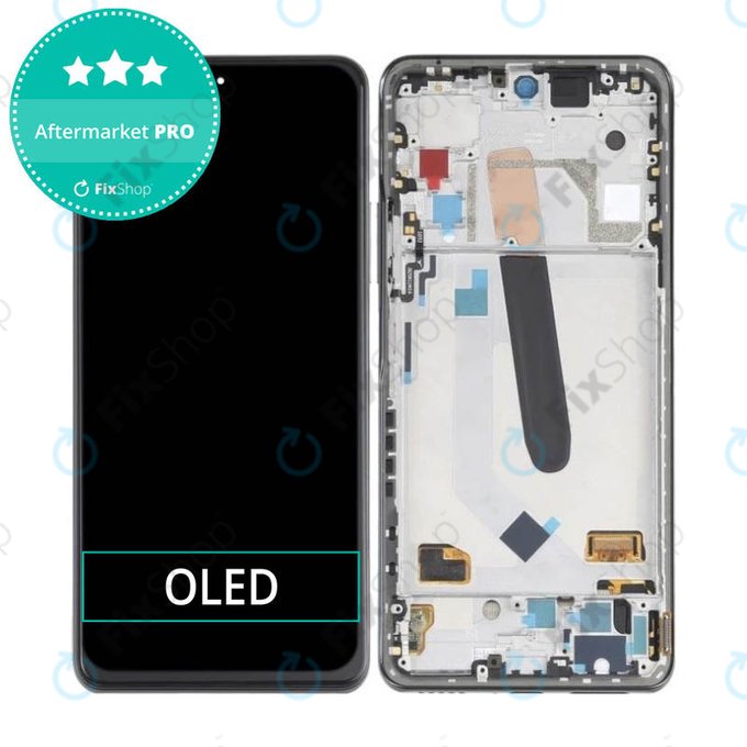 Schermo OLED per Xiaomi Mi 11i, Cosmic Black, Vetro touch con cornice