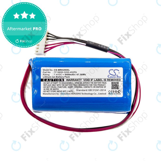 Batteria per Marshall Kilburn II, II V2, TF18650-3200-4S2PA, Li-Ion, 6400mAh, 7.4V, HQ