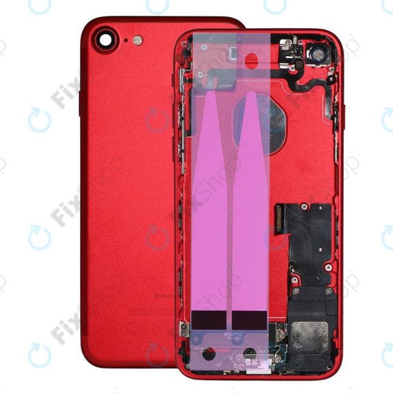 Scocca posteriore con piccoli componenti per iPhone 7, Red