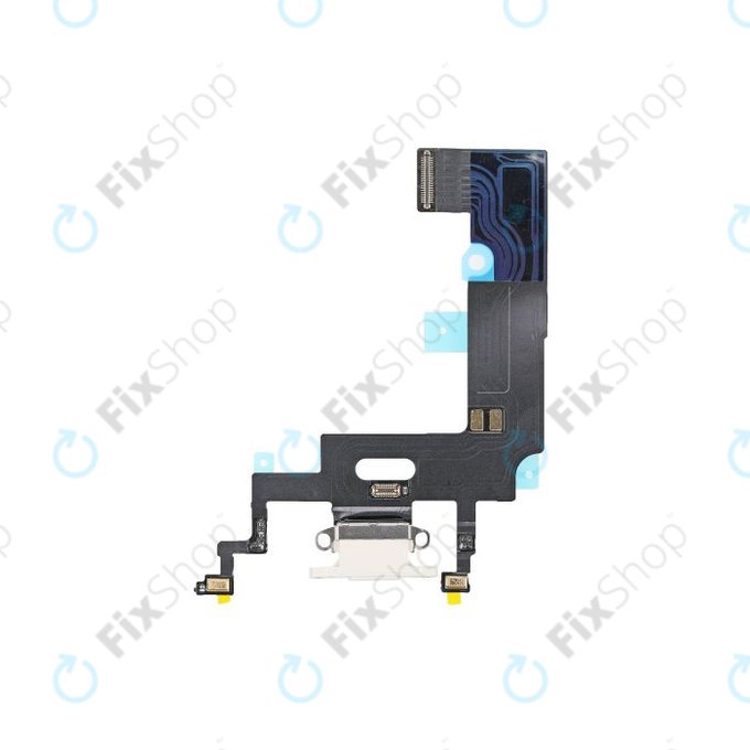 Connettore di ricarica + cavo flex per Apple iPhone XR, White