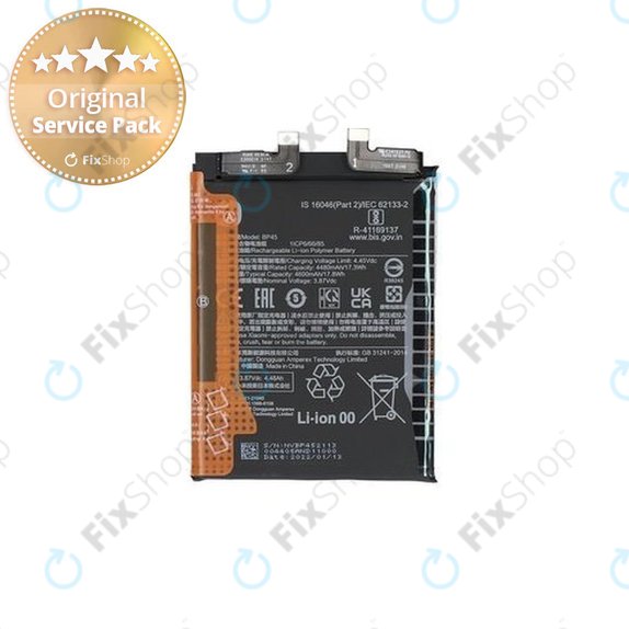Batteria per Xiaomi 12 Pro 2201122C 2201122G, BP45, 460200009A1G, 4600mAh, Genuine Service Pack