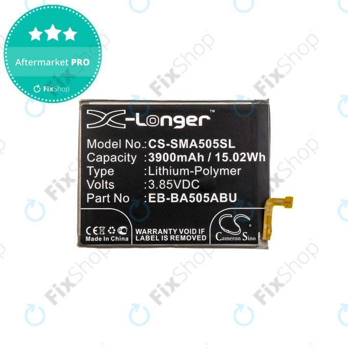 Batteria per Samsung A20 A205F, 3900mAh, Li-Pol, 3.85 V, EB-BA505ABN, HQ