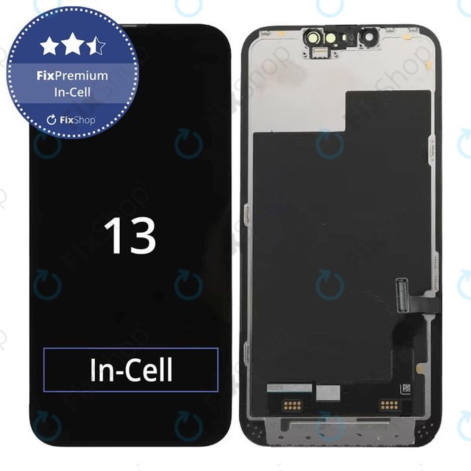 Schermo In-Cell FHD per iPhone 13, Vetro touch con cornice, FixPremium