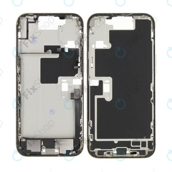 Telaio centrale con pulsanti di accensione e volume per iPhone 16 Pro Max, Titanio naturale