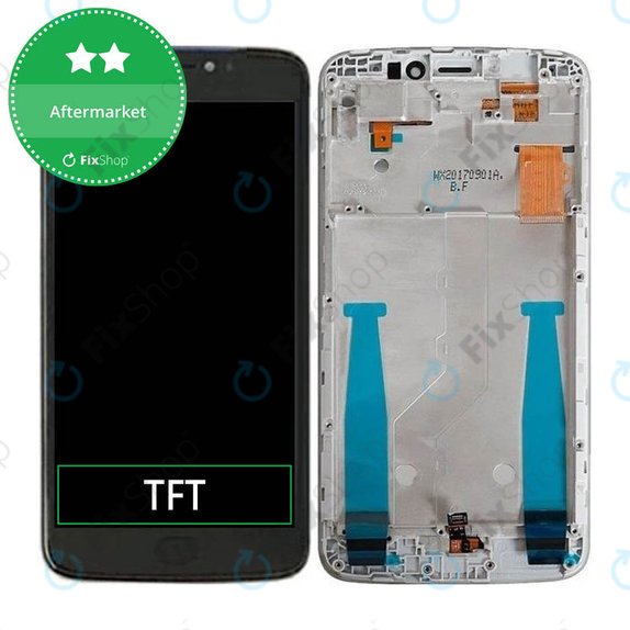Schermo per Motorola Moto E4 Plus XT1771, Gray, Vetro touch con cornice