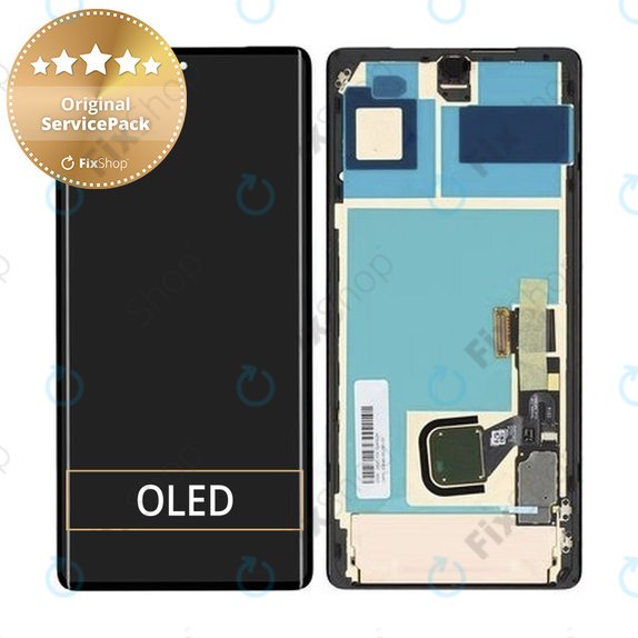 Schermo per Google Pixel 7 Pro GP4BC GE2AE, Vetro touch con cornice, G949-00290-01, Genuine Service Pack