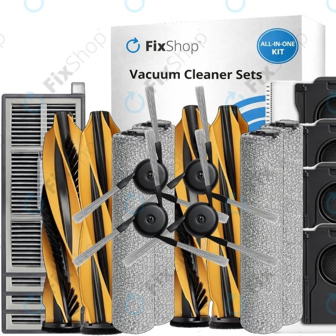 Set di ricambi per Mova Z60 Ultra Roller (2 paia di spazzole principali, 4x filtro, 4x spazzola laterale, 4x panno mop, 4x sacchetto polvere)