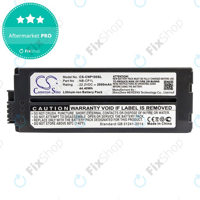 Batteria per Canon Selphy CP, NB-CP1L, Li-Ion, 2000mAh, 22.2V, HQ