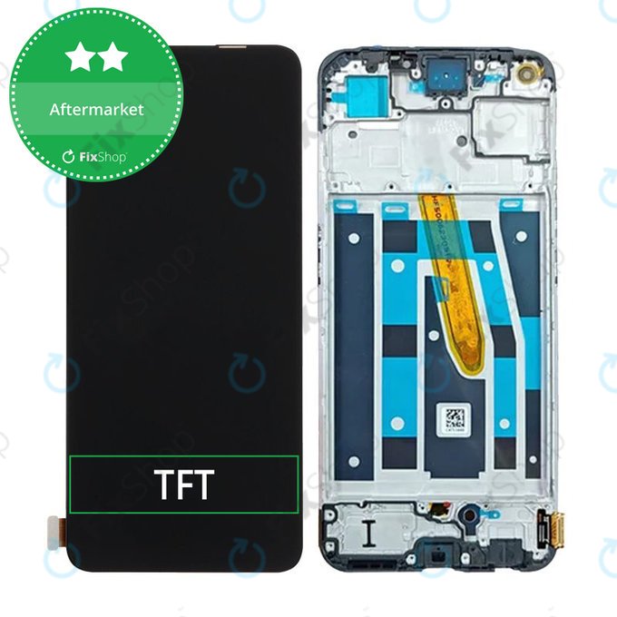 Schermo per Oppo Reno 8 T, Black Starlight, Vetro touch con cornice