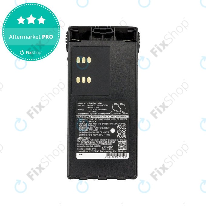 Batteria per Motorola GP, HT, MTX, Pro-series, HNN9013, Ni-MH, 2100mAh, 7.2V, HQ