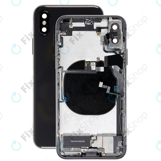 Scocca posteriore con piccoli componenti per iPhone X, Space Gray