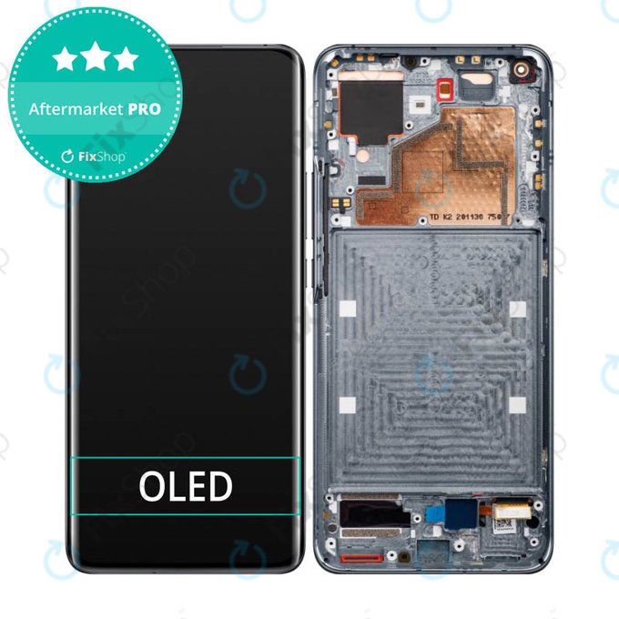 Schermo OLED per Xiaomi Mi 11 M2011K2G, Midnight Gray, Vetro touch con cornice