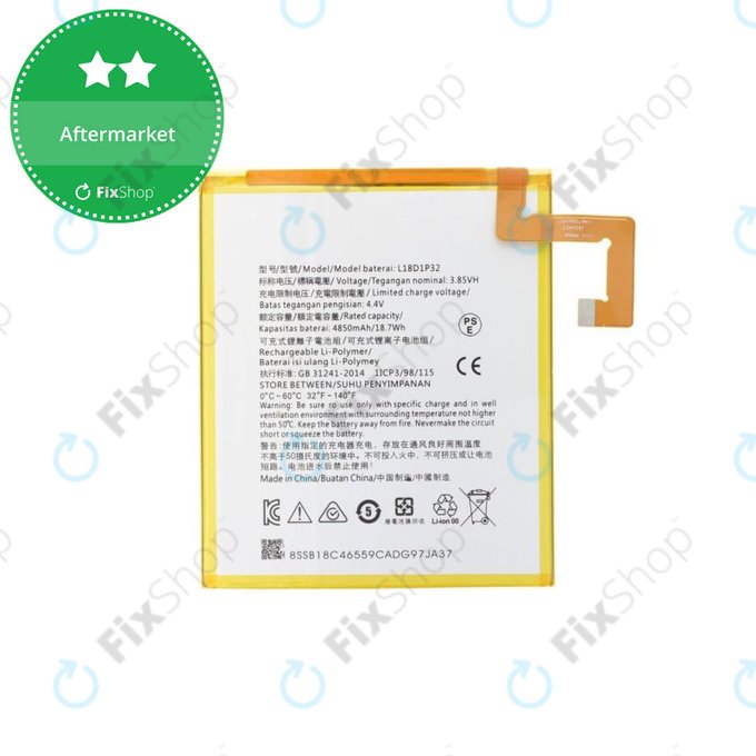 Batteria per Lenovo Tab M10 TB-X605, TB-X306, TB-X505, L18D1P32, 4850mAh