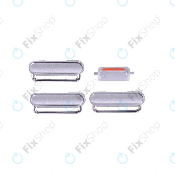 Set pulsanti laterali accensione, volume e silenzioso per iPhone 6 Plus, Silver