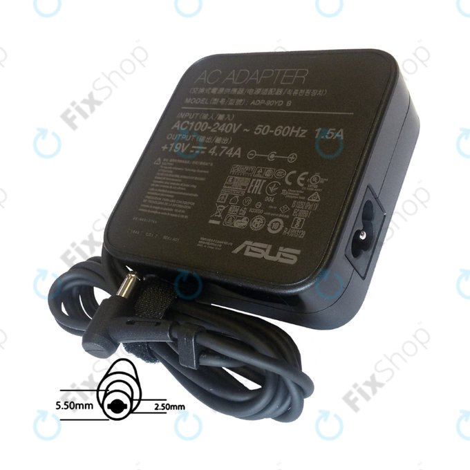 Adattatore di ricarica per Asus, 90W, 19V, B0A001-00051000, Genuine Service Pack