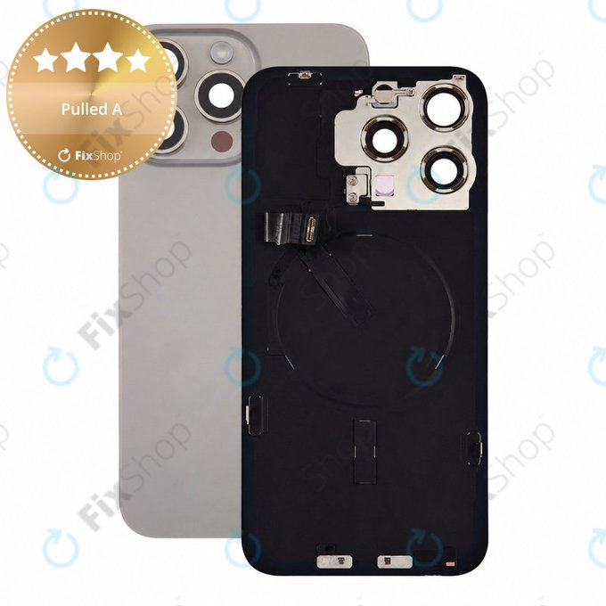 Vetro scocca posteriore per iPhone 15 Pro Max, Natural Titanium, Pulled A