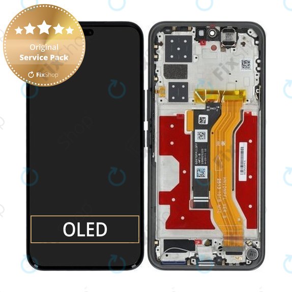 Schermo per Honor 400 Pro, Midnight Black, Vetro touch con cornice, 0235APFA, Genuine Service Pack