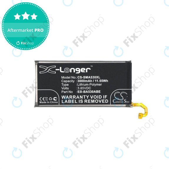 Batteria per Samsung A8 A530F (2018), 3000mAh, Li-Pol, 3.85 V, EB-BA530ABE, HQ