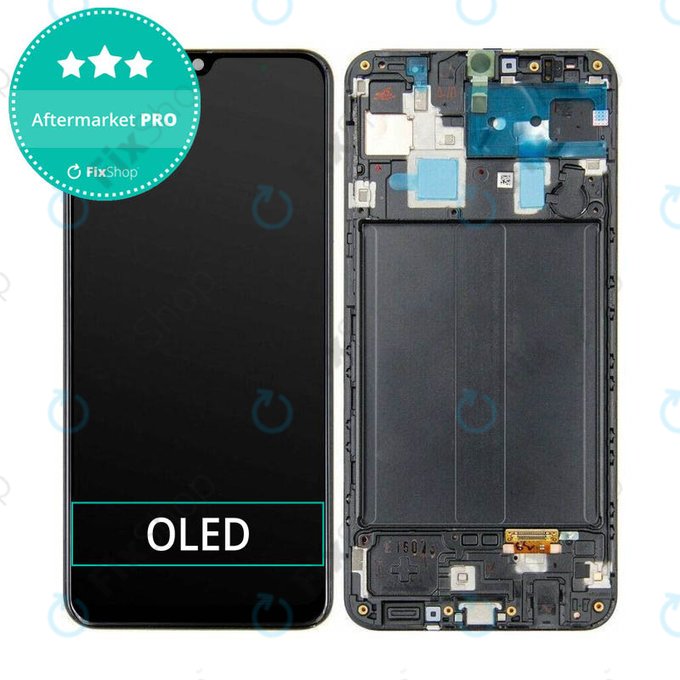 Schermo OLED per Samsung A30 A305F, Vetro touch con cornice