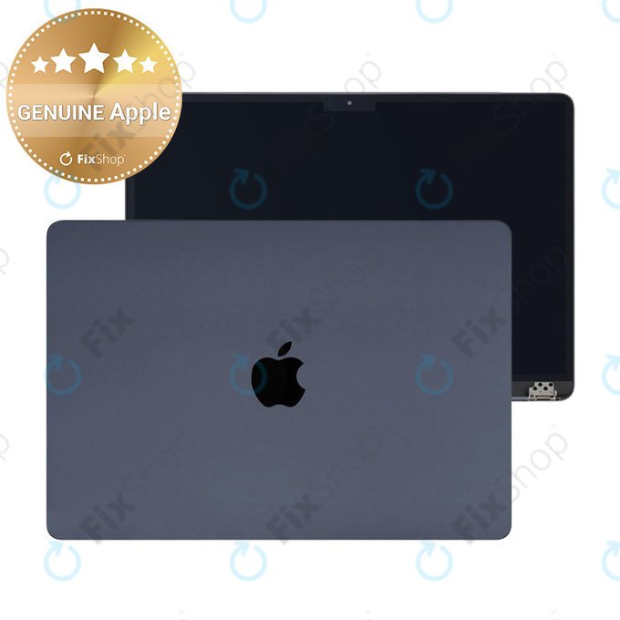 Schermo LCD per MacBook Air 15", A3114 (2024), con vetro frontale e copertura, Midnight, 661-40262, Genuine Apple