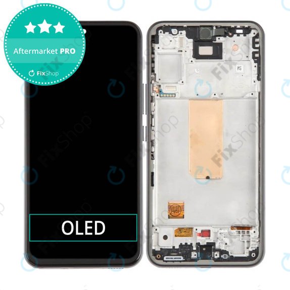 Schermo OLED per Samsung A54 5G A546B, Black, Vetro touch con cornice